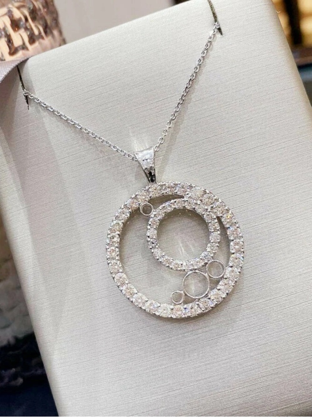 Circle Of Life Necklace 1.90 Ct Moissanite pendant necklace